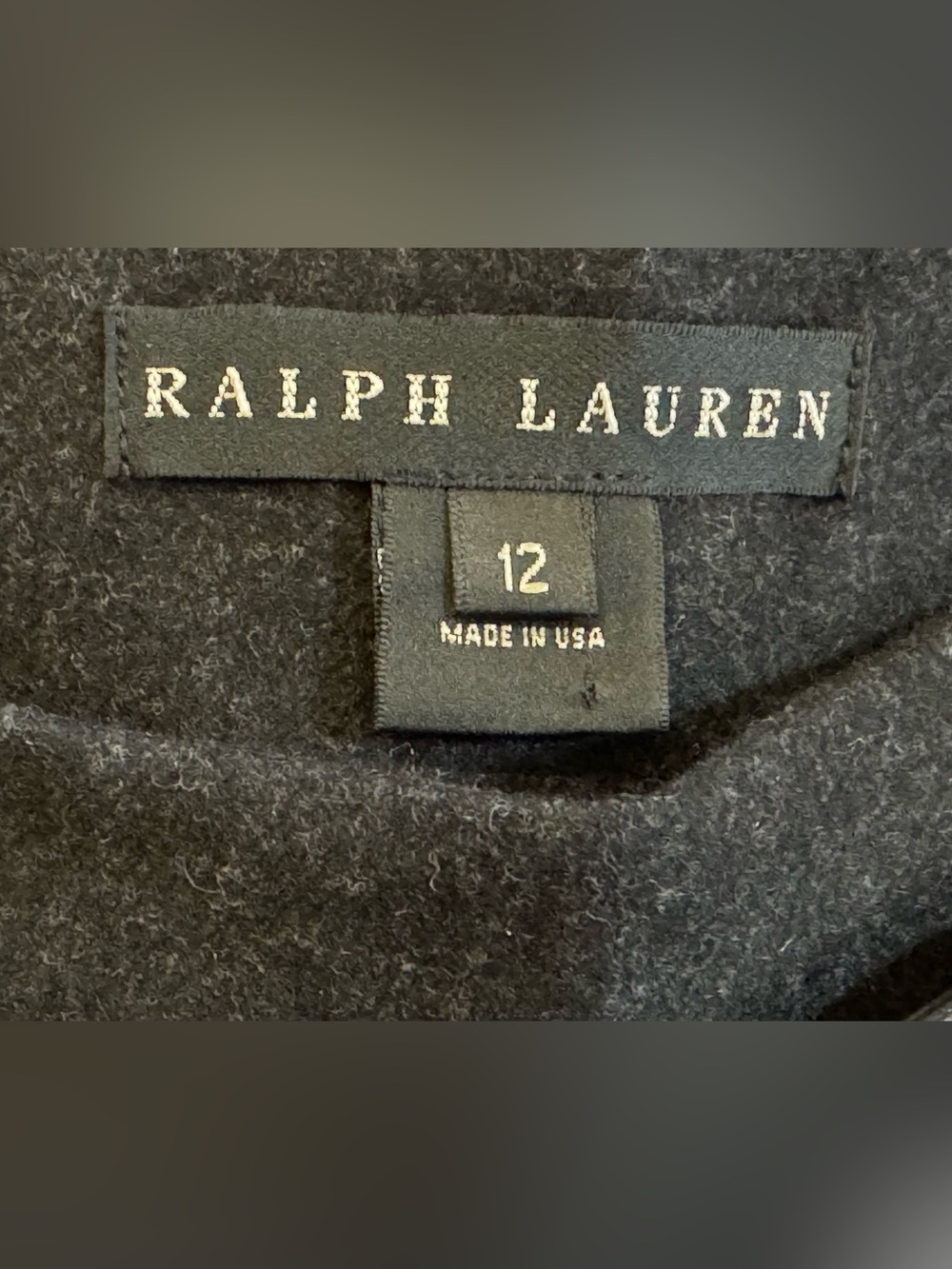 🍒 Premium Ralph Lauren Black Merino Wool Angora Cashmere Double Buckle Skirt 🍒 - Picture 7 of 8